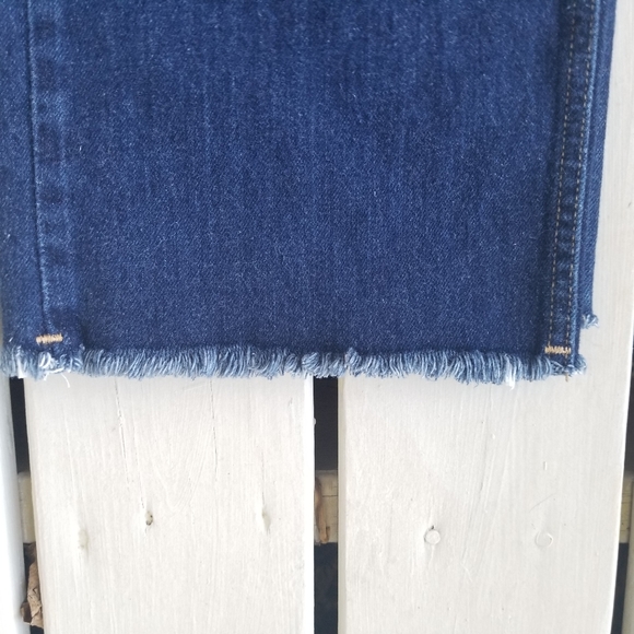 LEVI 577 frayed hem sz 10 cropped flared jeans - Picture 6 of 10